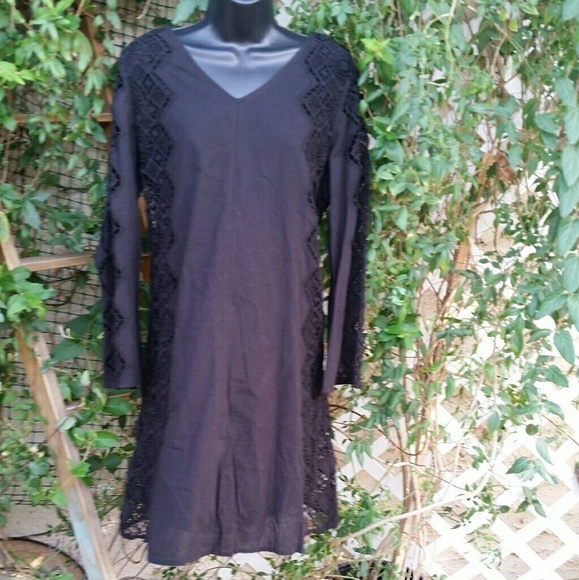 CHICO'S SIDE Lace Short Dress in‎  (😎 BLACK ) - Picture 2 of 4